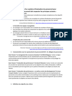 I. La Mise en Place D'un Système D'évaluation Du Personnel Pour L'évolution de Personnel Doit Respecter Les Principes Suivants