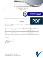 Certificacion Del Rector-Iniciacion de Matriculas 2024