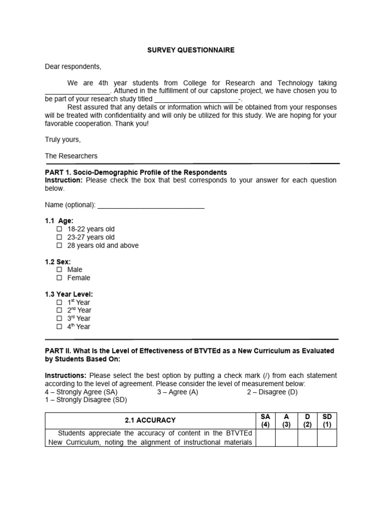 SAMPLE-TEMPLATE-OF-QUESTIONNAIRE | PDF | Salary | Business