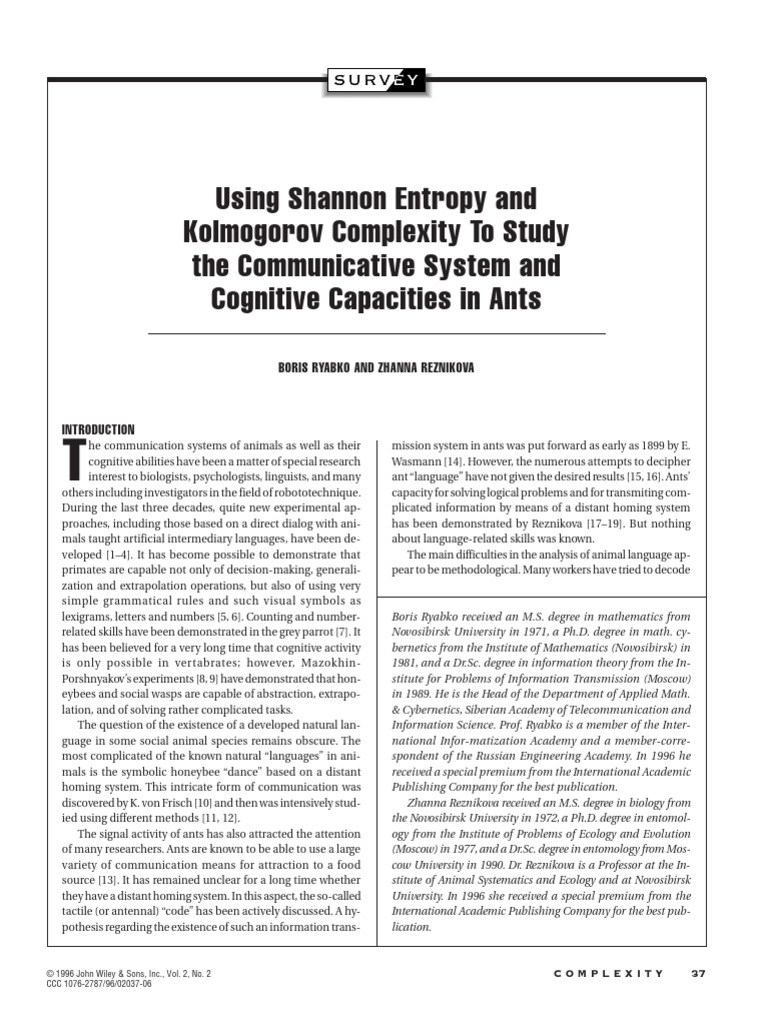 Ants Language | PDF | Information | Communication