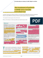 Remdesivir For The Treatment of Patients in Hospital With COVID-19 in Canada-Catco