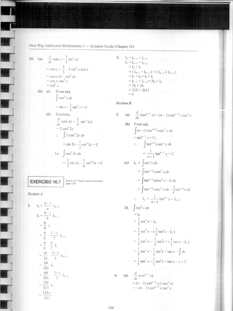 Pages From NEW WAY Additional Mathematics Vol3 Solution-8 | PDF