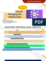 Establishing and Managing 3PL Relationships: Lecture-8