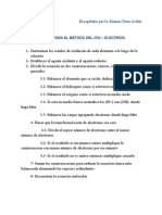 Algoritmo para Balancear Ecuaciones Redox Por El Método Del Ión - Electrón