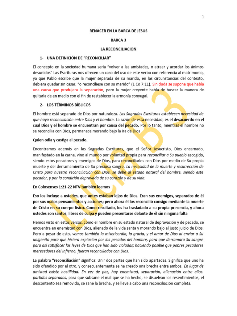 Reconciliación Bíblica con Dios | PDF | Pecado | Cristo (título)