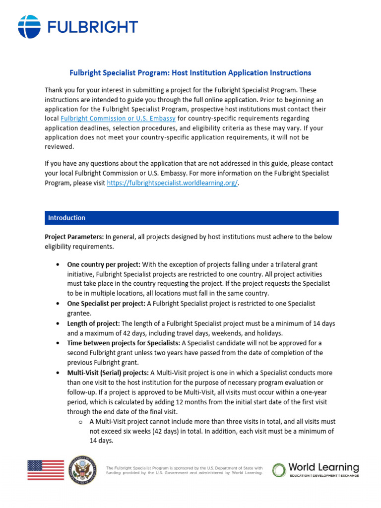 Host Institution Application Instructions Yaounde PDF Zip Code