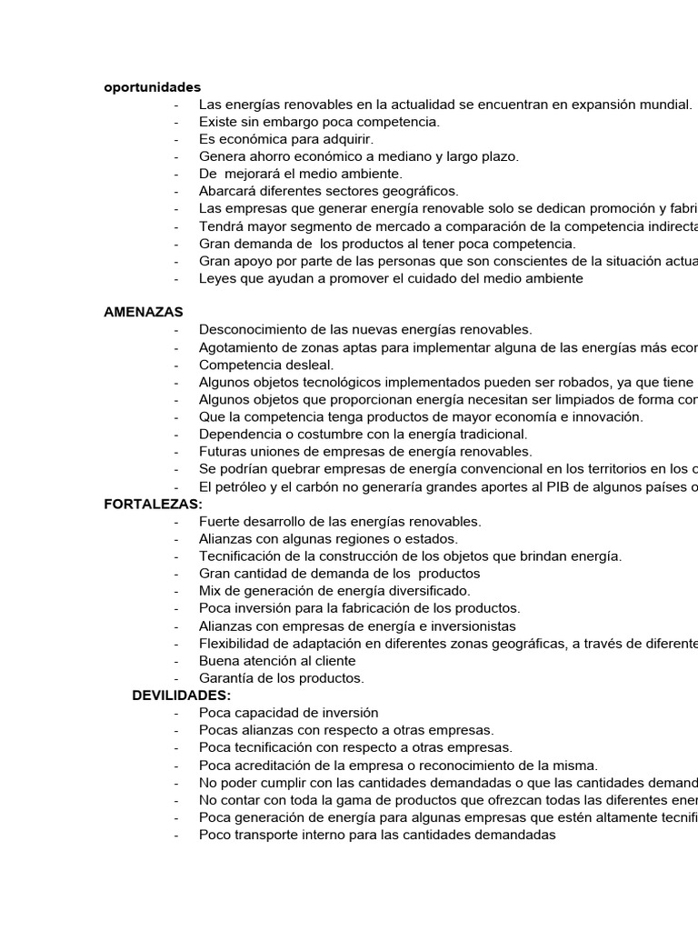 Oportunidades y Desafíos de Energías Renovables | PDF | Energía ...