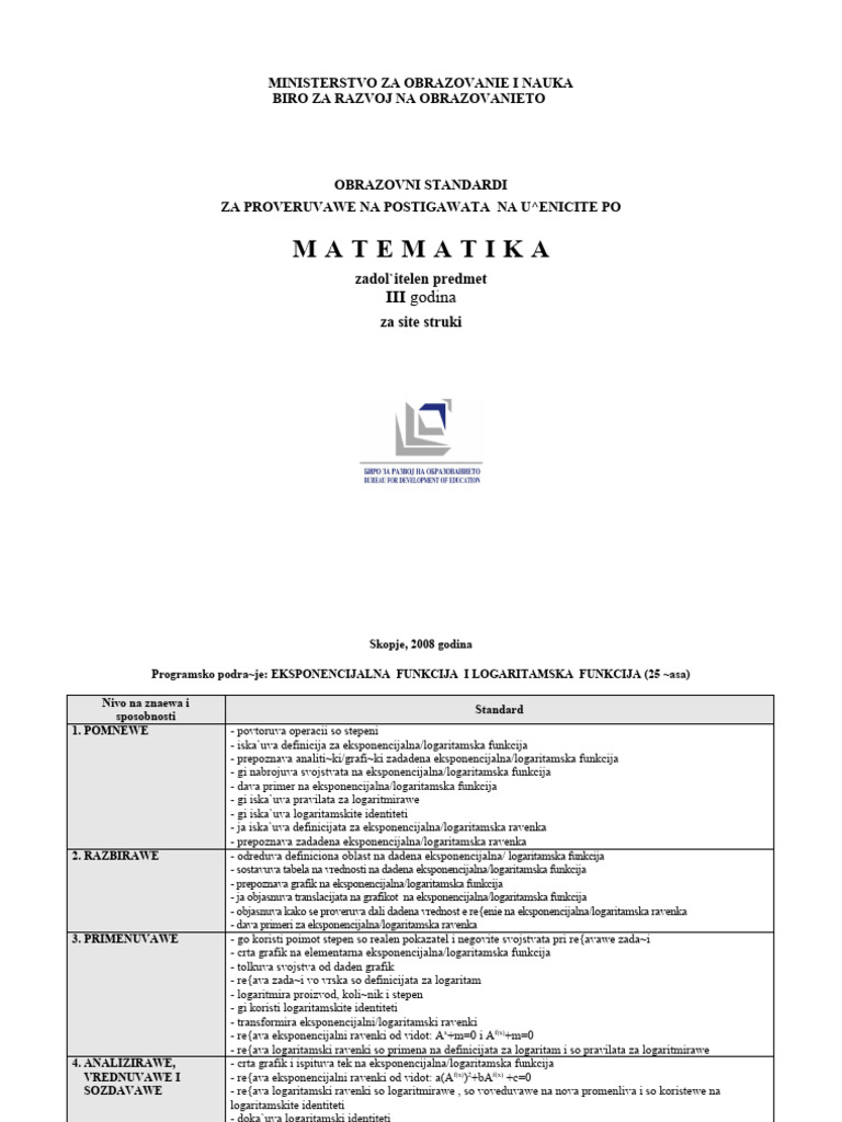 STANDARDI III - Zadolzitelen | PDF