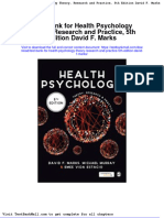 Download Full Test Bank For Health Psychology Theory Research And Practice 5Th Edition David F Marks pdf docx full chapter chapter