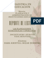 Reporte de Lectura La Planeacion Estrategica y Operativa DK