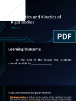 Lesson 11 Kinematics and Kinetics of Rigid Bodies