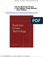 Download Full Test Bank For Business Driven Technology 6Th Edition Paige Baltzan Amy Phillips pdf docx full chapter chapter
