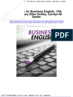Download Full Test Bank For Business English 13Th Edition Mary Ellen Guffey Carolyn M Seefer pdf docx full chapter chapter