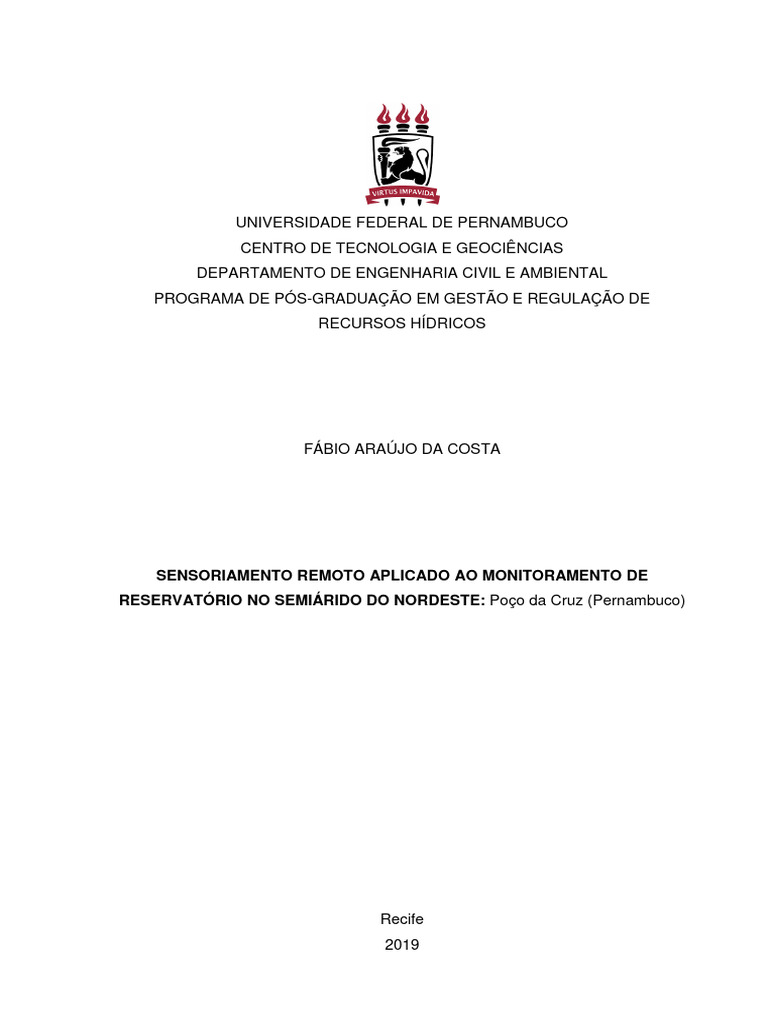 Sensoriamento remoto nordeste fabio araujo costa pdf geoci ncias