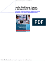 Download Full Test Bank For Healthcare Human Resource Management 3Rd Edition pdf docx full chapter chapter