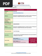 Invoice Request Form and Payment Instructions UTM Ejournal REGULAR ISSUE