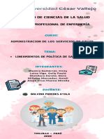 Lineamientos en Politicas de Salud PDF