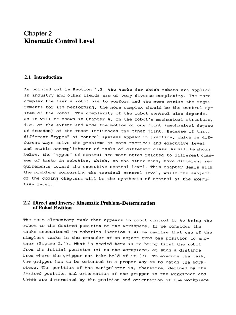 Kinematic Control in Robotics Explained | PDF | Matrix (Mathematics ...