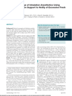 Reducing Wastage of Inhalation Anesthetics Using Real-Time Decision Support To Notify of Excessive Fresh Gas Flow