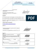 Cours Math Chap 9 Géométrie Orthogonalité Dans L'espace 2009 2010 (MR Abdelbasset Laataoui)