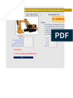 ©rendimiento de Maquinarias Excavadora Pala Mecanica