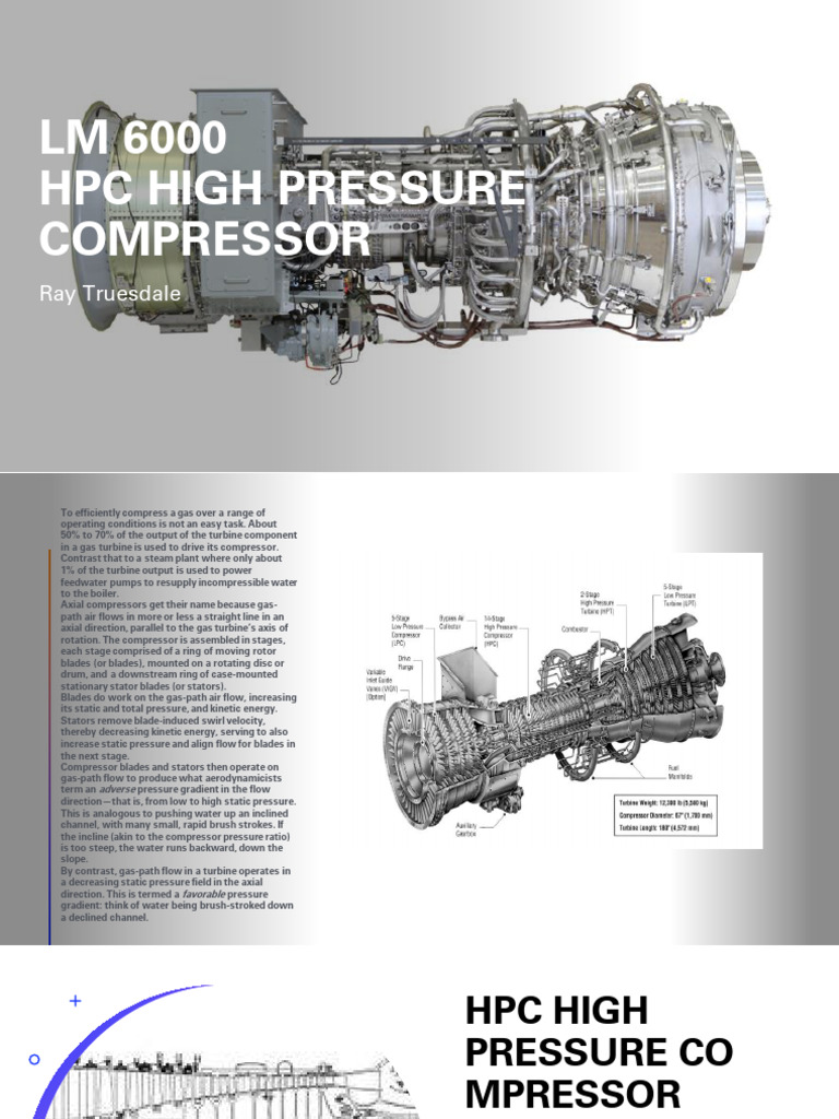 LM6000 High Pressure Compressor Overview | PDF | Turbine | Manufactured ...