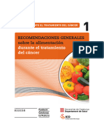 Recomendaciones Generales Sobre Alimentación Durante El Cáncer