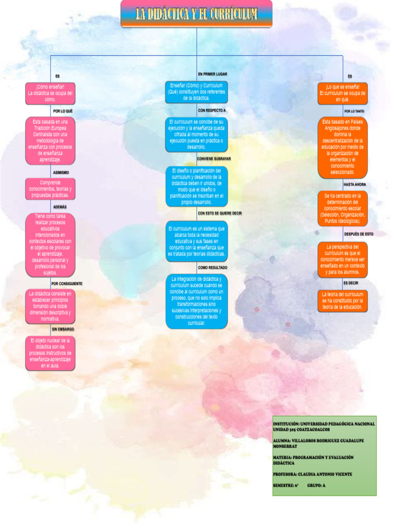 Mapa Conceptual Didactica y Curriculum | PDF | Plan de estudios | Enseñando