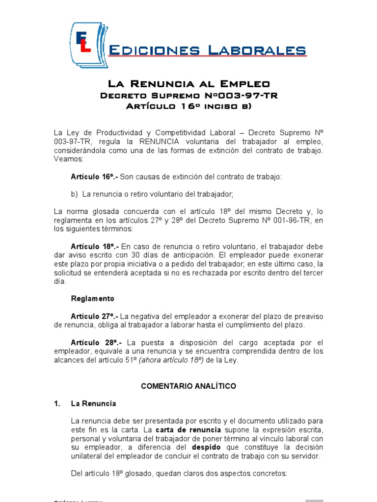 Carta De Renuncia Modelo Chile - w Carta De