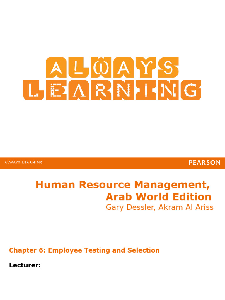 HR Testing & Selection Guide | PDF | Background Check | Validity ...