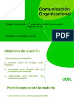 Semana 1. Open Class. Bienvenido A Tu Curso y Fundamentos de La Comunicación Organizacional