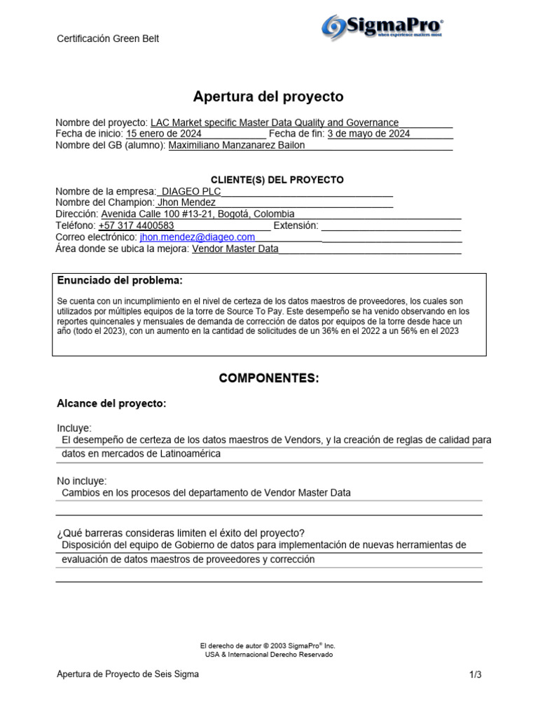 Evidencia1 Formato PCH | PDF | Business | Negocios económicos