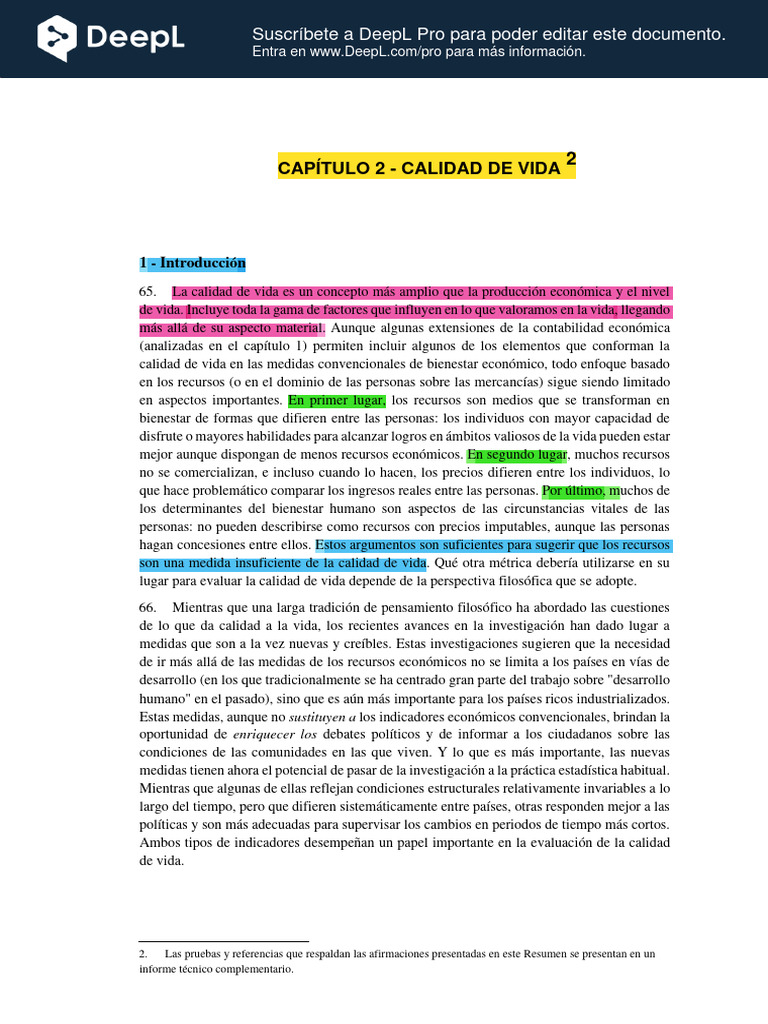 Enfoques para medir la calidad de vida | PDF | Entorno natural ...