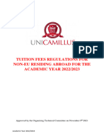 56 Regulation Tuition Fees Regulation Non UE 2022 2023