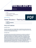 Career Structure - Teaching Service: Policy and Guidelines