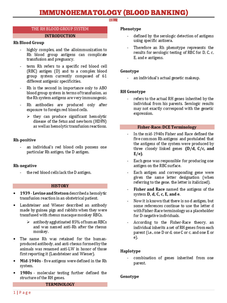 Rh Blood Group System Overview | PDF | Antibody | Blood Type