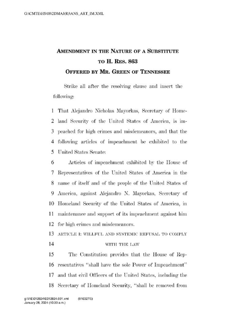 Mayorkas articles pdf impeachment detention imprisonment 