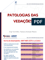 2.aula INBEC 2019-Patologia Das Vedações-Profa Fabiana Ribeiro - 2 Parte PDF