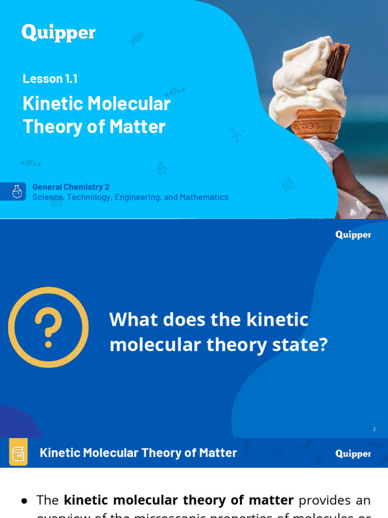 Kinetic Molecular Theory Explained | PDF | Chemical Polarity ...