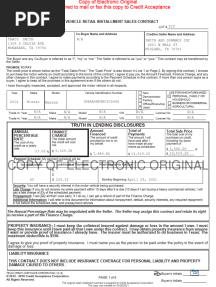 Credit Acceptance Contract
