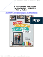 Full Test Bank For Child and Adolescent Development in Context 1St Edition Tara L Kuther PDF Docx Full Chapter Chapter