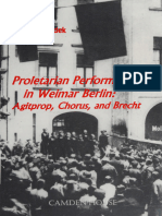 Richard Bodek - Proletarian Performance in Weimar Berlin-Camden House (1998)