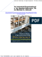 Full Test Bank For Industrial Organizational Psychology An Applied Approach 7Th Edition Michael G Aamodt PDF Docx Full Chapter Chapter