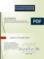 Lead-Time. Takt Time, Cycle Time de Producción