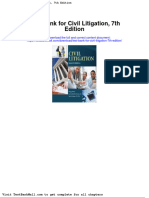 Full Test Bank For Civil Litigation 7Th Edition PDF Docx Full Chapter Chapter