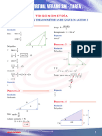 Trigonometría: Tema: Razones Trigonométricas de Ángulos Agudos I