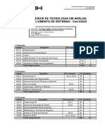 Grade Faculdade Analise Sistemas