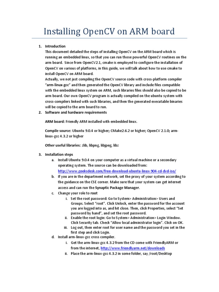 Opencv Arm | PDF