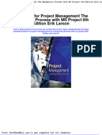 Download Full Test Bank For Project Management The Managerial Process With Ms Project 6Th Edition Erik Larson pdf docx full chapter chapter
