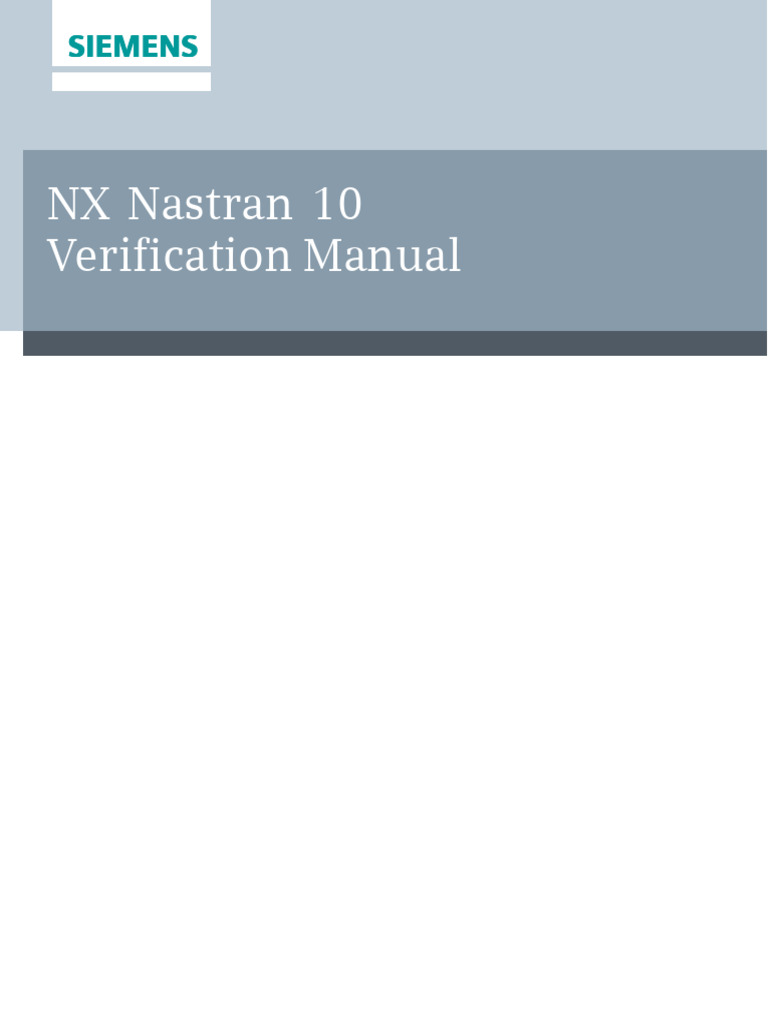 NX Nastran 10 Verification Guide | PDF | Beam (Structure) | Stress ...